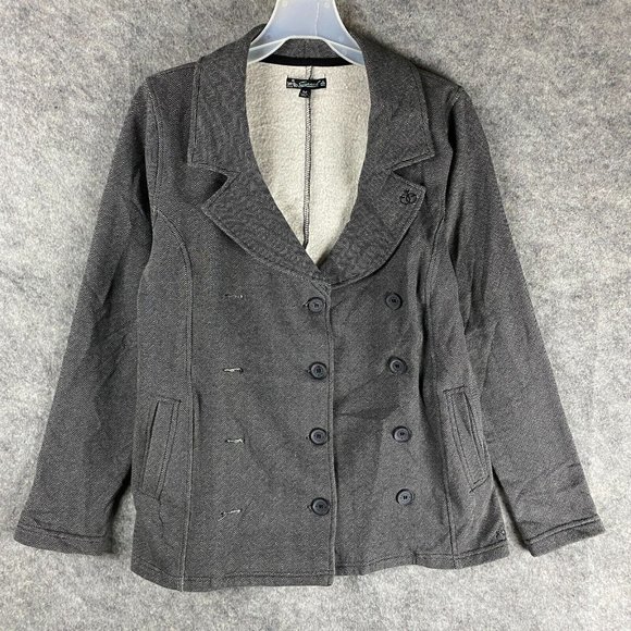 Ezekiel Pea Coat Medium Women's Gray Adults Cotton Blend M - Picture 1 of 10
